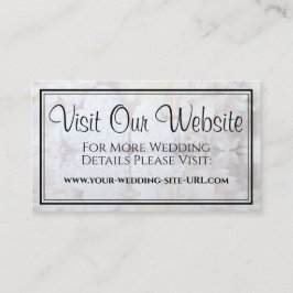 Bröllop webbplats: White Hearts & Peony Flowers Tilläggskort