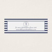 Bröllop webbplatskort | Nautisk blå sjöhäst