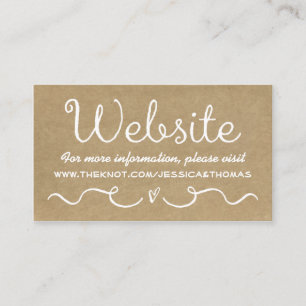 Bröllop webbplatskort Rustic Land Kraft Tilläggskort