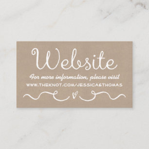Bröllop webbplatskort Rustic Land Kraft Tilläggskort