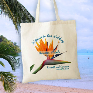 Bröllop Welcome Bird of paradise Personlig Tygkasse