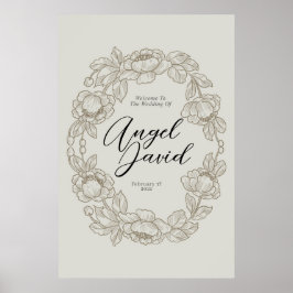 Bröllop Welcome Bohemian Poster