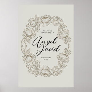 Bröllop Welcome Bohemian Poster