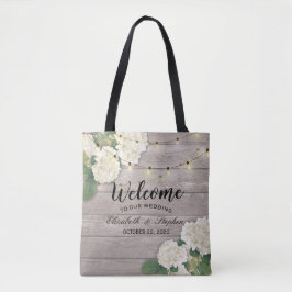 Bröllop Welcome Gift Bag Flower String Ljus wood Tygkasse