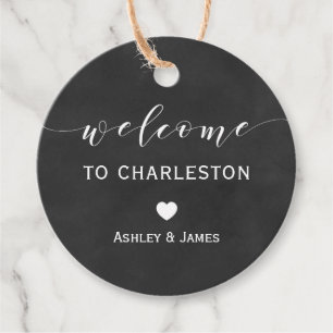 Bröllop Welcome Gift-Märkre, Chalkboard Welcome Gåvor Etiketter