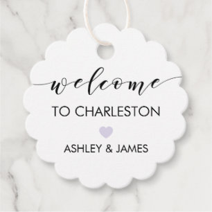 Bröllop Welcome Gift Märkre, Hotel Guests, Lavende Gåvor Etiketter