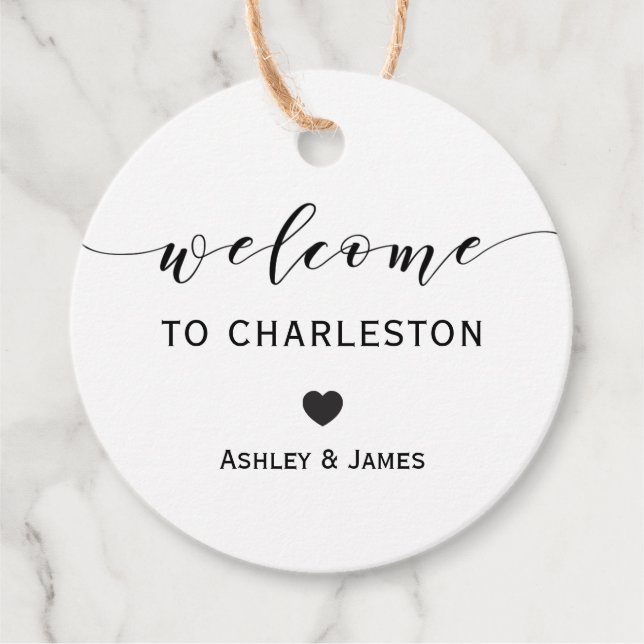 Bröllop Welcome Gift Märkres, Kraft Welcome Märkre Gåvor Etiketter (Framsida)