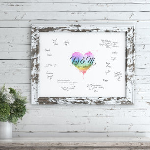 Bröllop Welcome Guestbook Rainbow, LGBT Pride Sign Poster