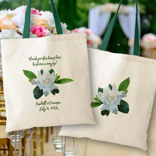 Bröllop Welcome Tack Bags Gardenia Tygkasse