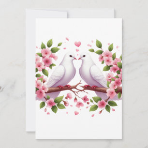 Bröllop White Doves Inbjudningar