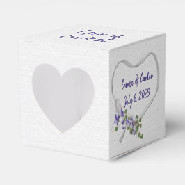 Bröllop White Ribbon Heart Presentaskar