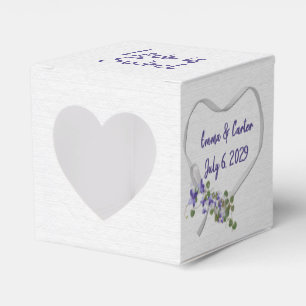 Bröllop White Ribbon Heart Presentaskar