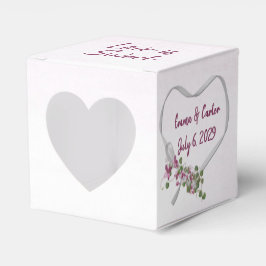 Bröllop White Ribbon Heart Presentaskar