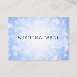 Bröllop Wishing well Blue Winter Wonderland Tilläggskort