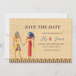 Bröllopapper Pharaoniskt kulturarv på papyrus Spara Datumet