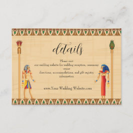 Bröllopapper Pharaoniskt kulturarv på papyrus Tilläggskort