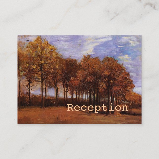 Bröllopapport för fallbröllop. tilläggskort (Framsida)