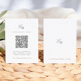 Bröllopbekräftelsekort Boho Minimalist QR Tilläggskort