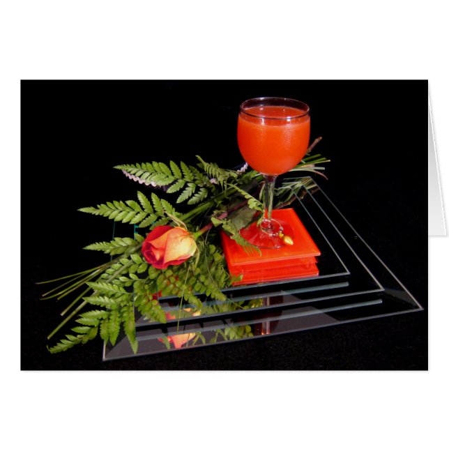 BröllopBellecoctail Hälsningskort (Framsidan Horizontal)