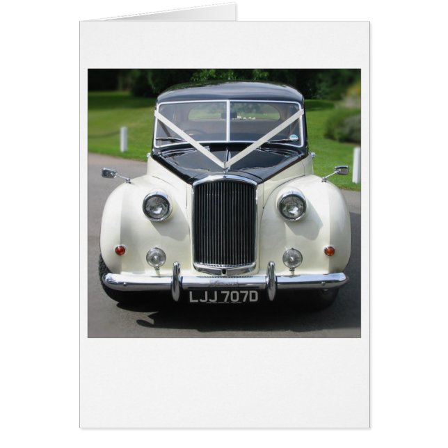 Bröllopbil Hälsningskort (Framsidan)