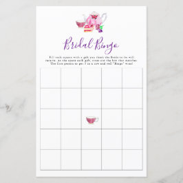 Bröllopbingo Bröllopsfest Brädspel Tea Lila