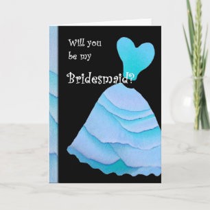 Bröllopbjudan - kommer du att vara min bridesmaid? inbjudan