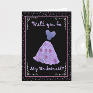 Bröllopbjudan - kommer du att vara min bridesmaid? inbjudan