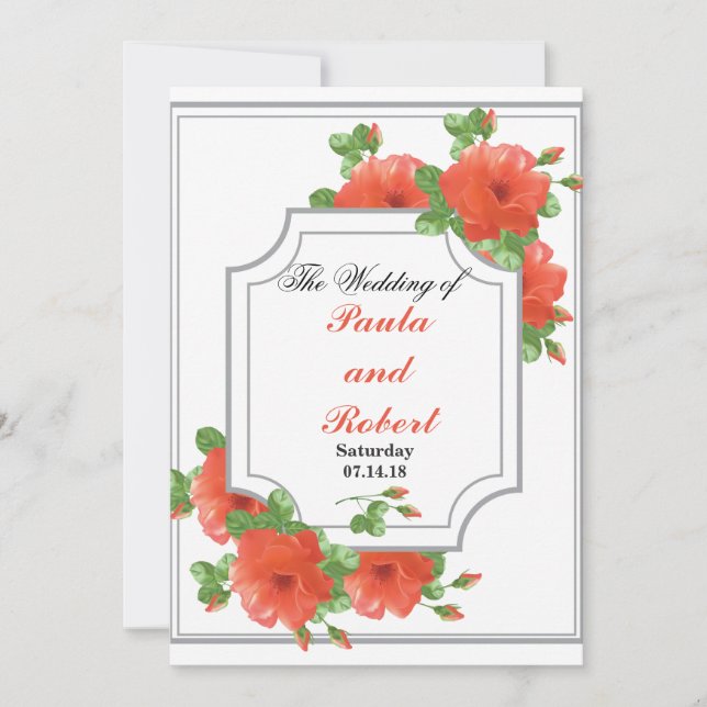 Bröllopbjudande kort (Framsida)