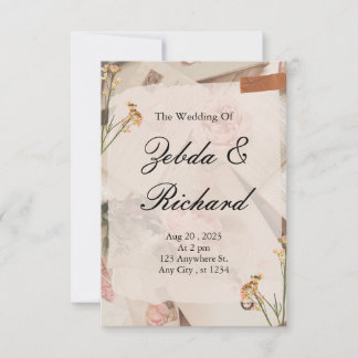 Bröllopbjudanden stationär. inbjudningar