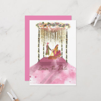 Bröllopbjudningskort - SPARA DATUM Inbjudningar