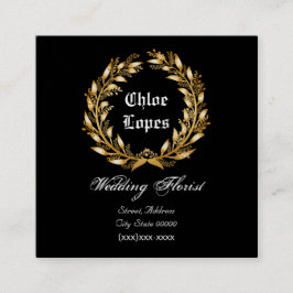 Bröllopblomsterhandlare Fyrkantigt Visitkort