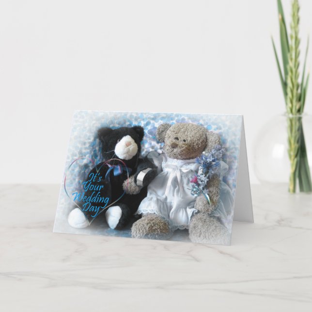 Bröllopbukett från björn kort (Framsida)