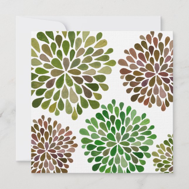 Bröllopdahliaen blomstrar specialtillverkad inbjudningar (Framsida)