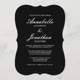 Bröllopedbjudan till enkel Elegant Typografi Inbjudningar