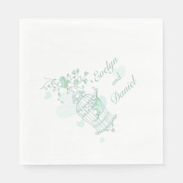 Bröllopen blöjor av grönt pappersservett