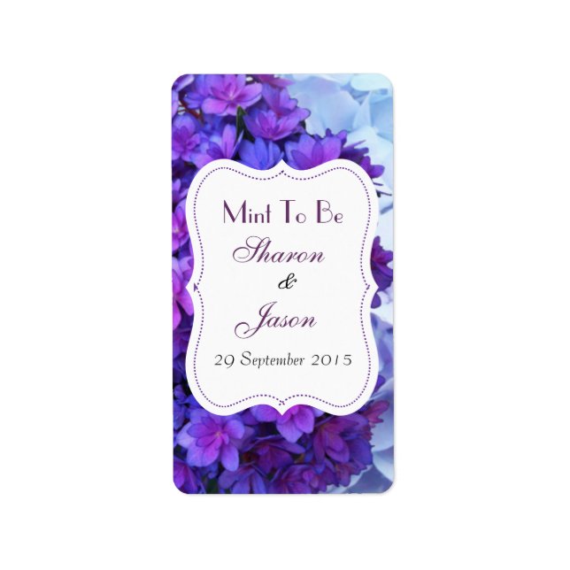 Bröllopet är för Mint Sweet Labels Mint Adressetikett (Framsidan)