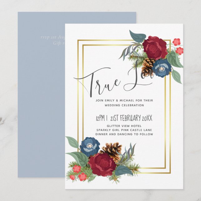 Bröllopet Blåblå modern i BUDGETEN (Fram/baksida)