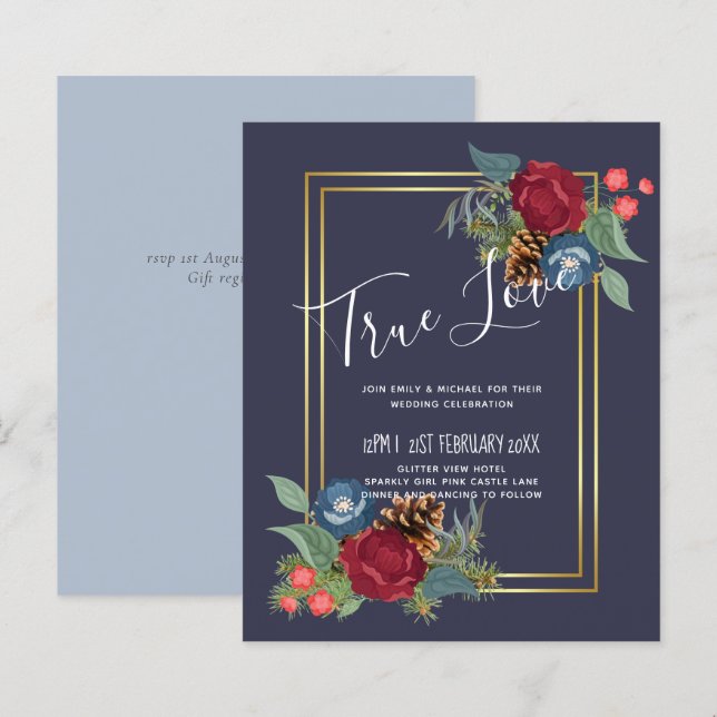 Bröllopet Blåblå modern i BUDGETEN (Fram/baksida)