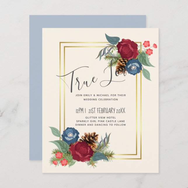 Bröllopet Blåblå modern i BUDGETEN (Fram/baksida)