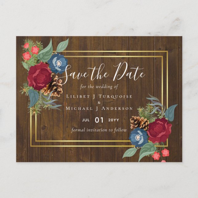 Bröllopet Blåblå modern i BUDGETEN Vykort (Framsida)