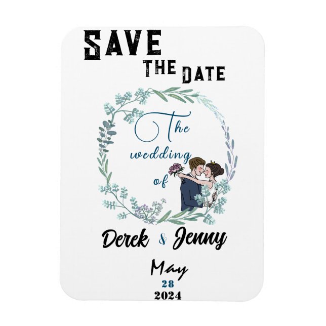 Bröllopet för blåa älskare magnet (Vertikal)