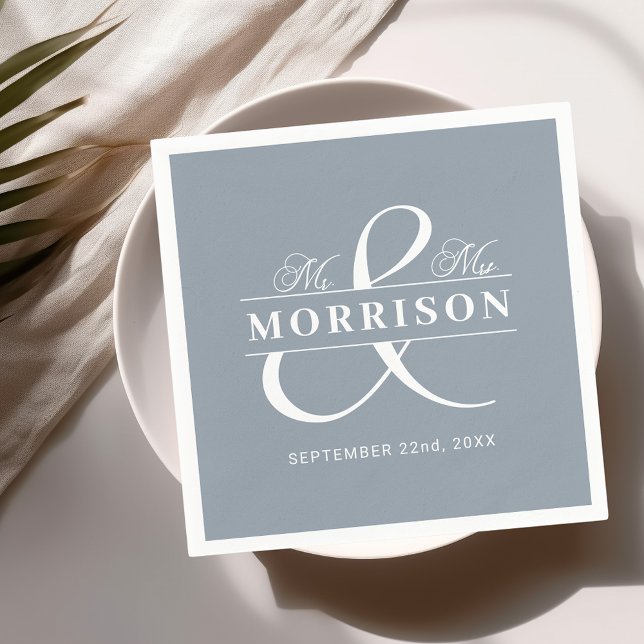 Bröllopet för Dusty Blue Pappersservett (Skapare uppladdad)