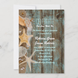 Bröllopet för elegantens havsbottnens strand inbjudningar