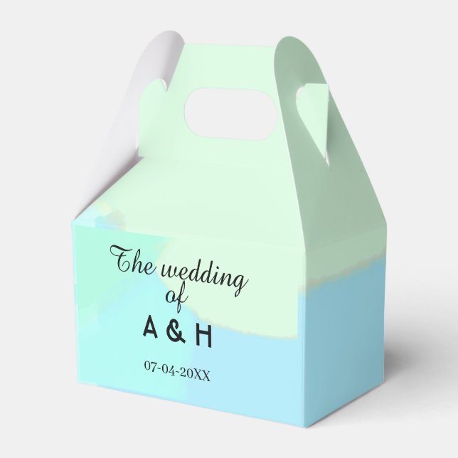 Bröllopet för par med initial bokstav datum presentaskar (Framsidan Sidan)