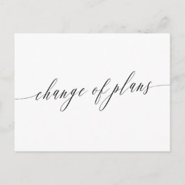 Bröllopet har skjutits upp med utsökt kalligrafi meddelande vykort