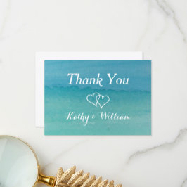 Bröllopet med karribobiskt sjölandskap tack kort