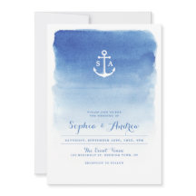 Bröllopet med moderna vattenfärgsfartyg för sjöman