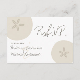 Bröllopet OSA Beach Wedding Sand Dollar Kort