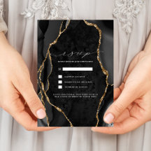 Bröllopet OSA Black & Guld Agate
