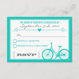 Bröllopet OSA Blåtuggben Trendig Bicycle Hearts Kort